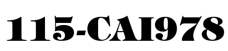 115-CAI978 Font Image