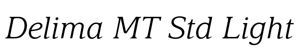 Delima MT Std Light Font Image