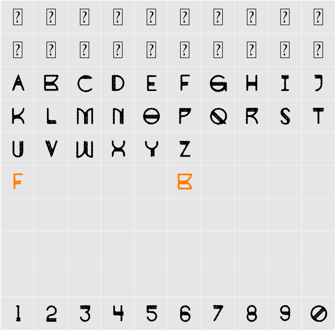 Doppelquer Character Map