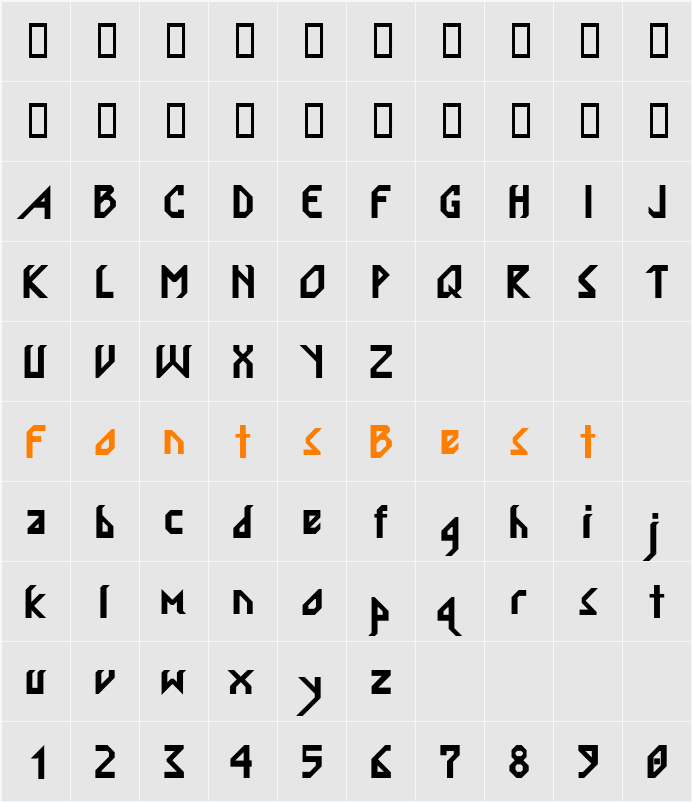 ValmarSSK Character Map