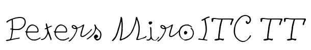 Peters MiroITC TT Font Image