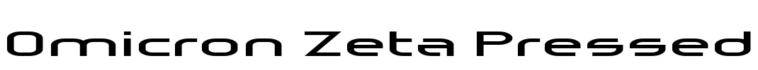 Omicron Zeta Pressed Font Image