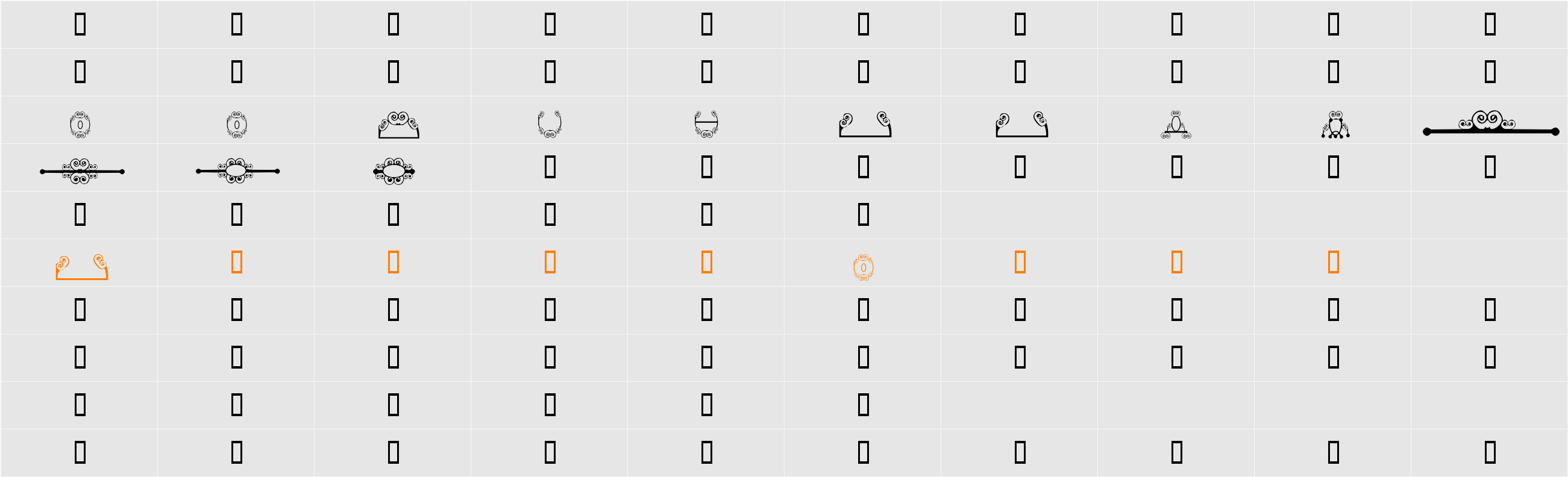 HDGEMS5 Character Map