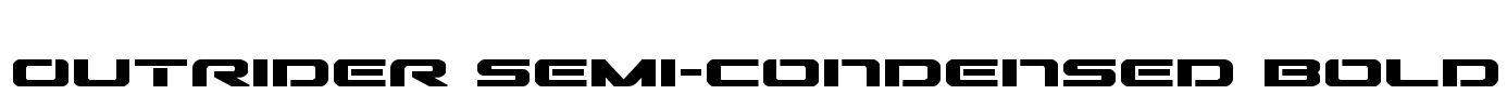 Outrider Semi-Condensed Bold Font Image