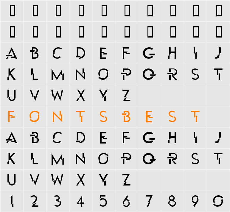 P Funked Character Map