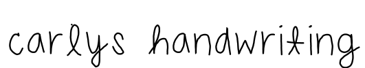 carlys handwriting