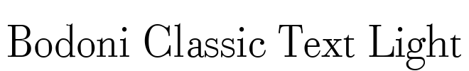 Bodoni Classic Text Light Font Image