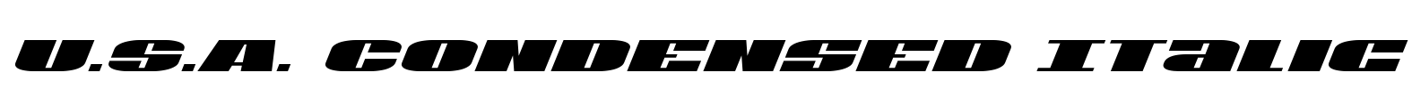 U.S.A. Condensed Italic Font Image