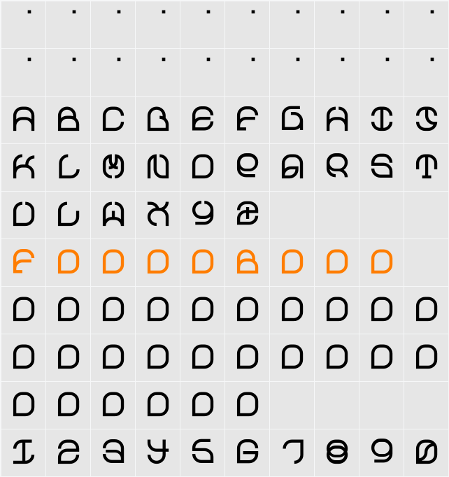 Z_exMastang Character Map