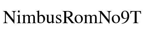 NimbusRomNo9T Font Image