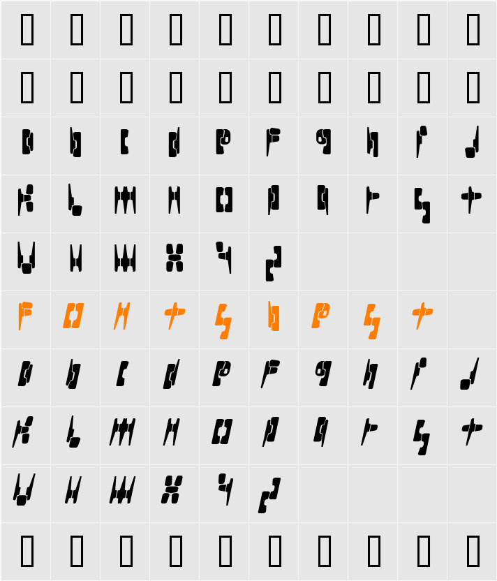Reningsverk Character Map