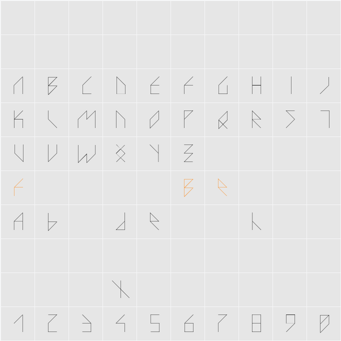 VS_LazorRacor Character Map