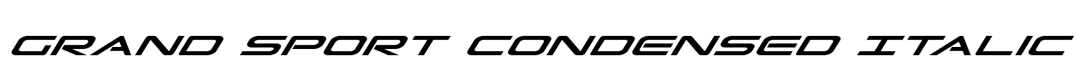 Grand Sport Condensed Italic Font Image