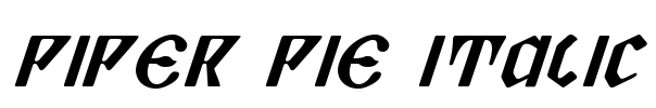 Piper Pie Italic Font Image