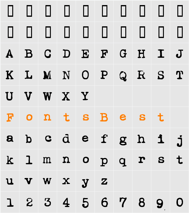 Ieicester Character Map