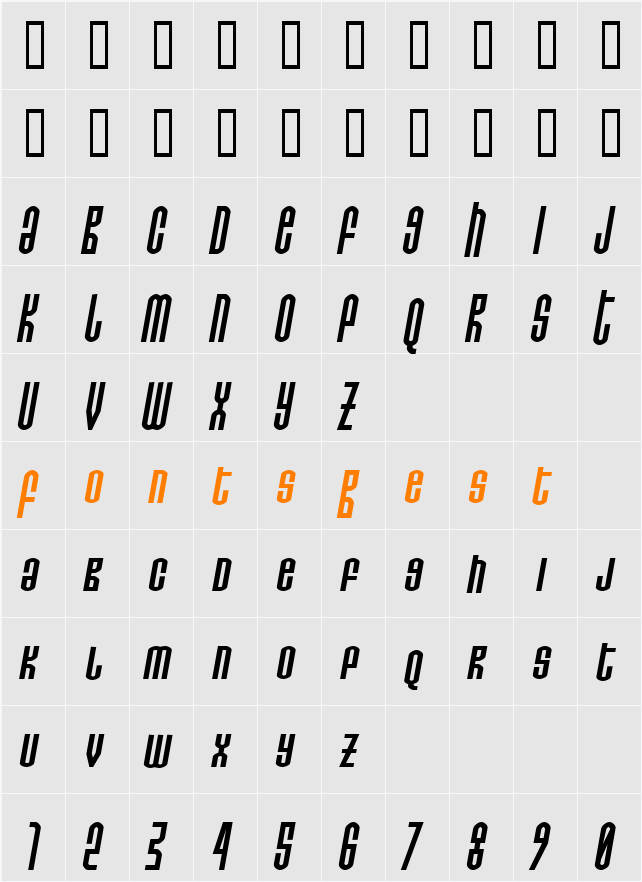 Do not eat this Italic Character Map