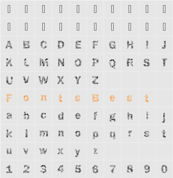 Funky10 Becker Character Map
