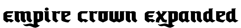 Empire Crown Expanded Font Image