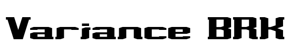 Variance BRK Font Image