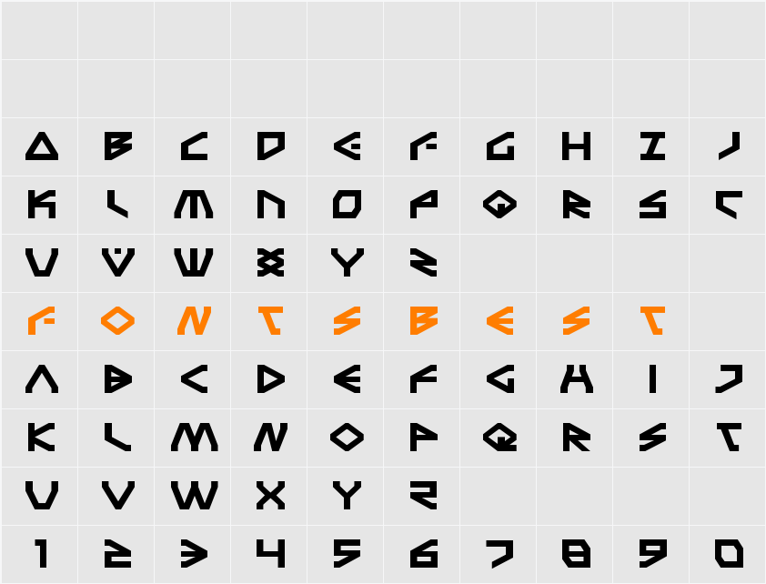 Terra Firma Expanded Character Map