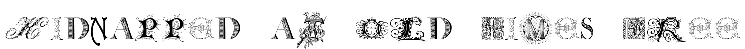 Kidnapped at Old Times Free Font Image