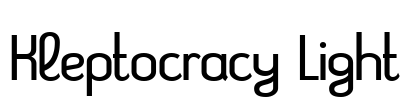 Kleptocracy Light Font Image