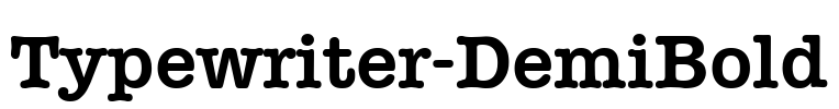 Typewriter-DemiBold Font Image