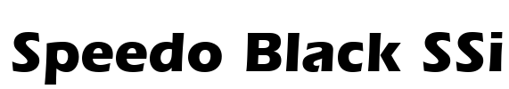 Speedo Black SSi Font Image