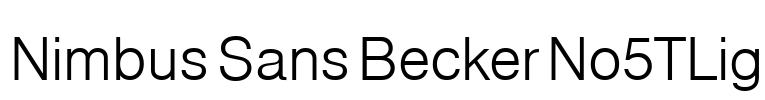 Nimbus Sans Becker No5TLig Font Image