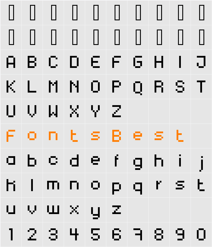 xpdr03 Character Map