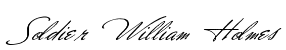 Soldier William Holmes Font Image