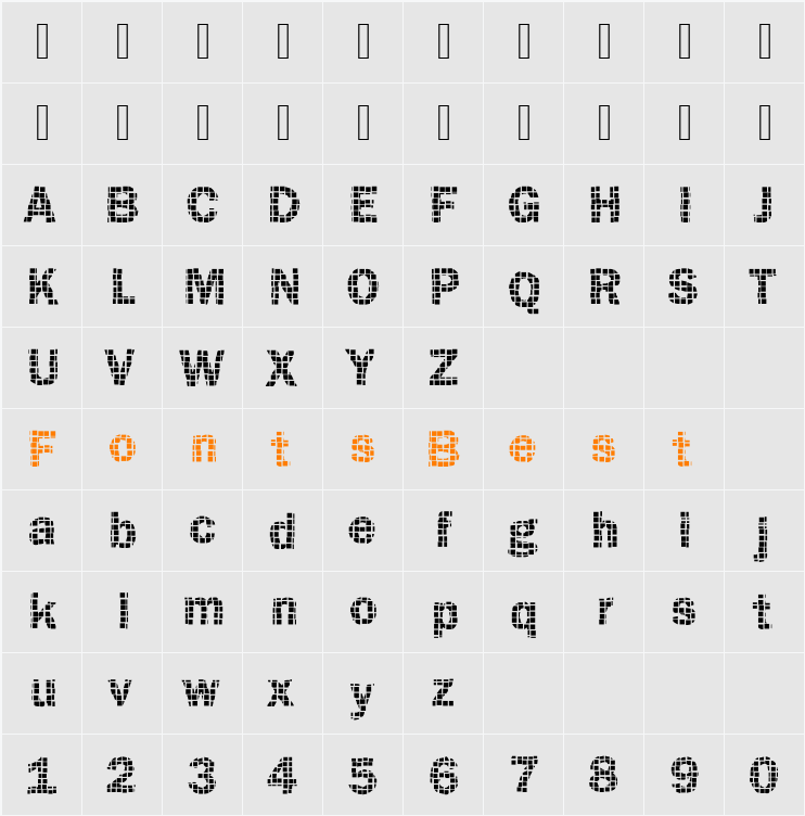 Funky11 Becker Character Map
