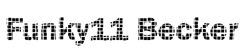 Funky11 Becker Font Image