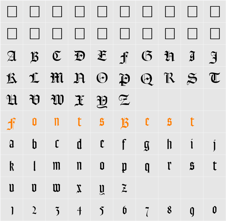 PT Lohengrin Character Map