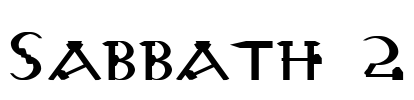 Sabbath 2 Font Image