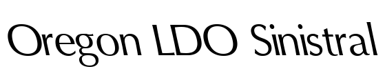 Oregon LDO Sinistral Font Image