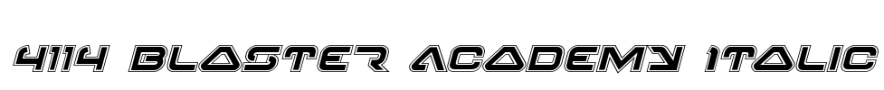 4114 Blaster Academy Italic Font Image