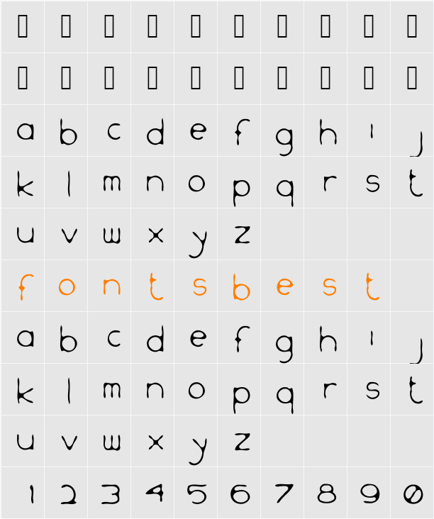 WS Inkski Character Map