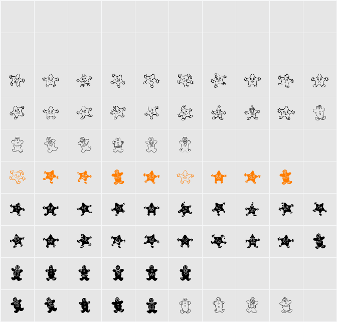 WWGingerbread Character Map