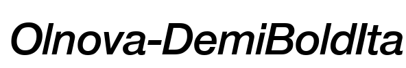 Olnova-DemiBoldIta Font Image