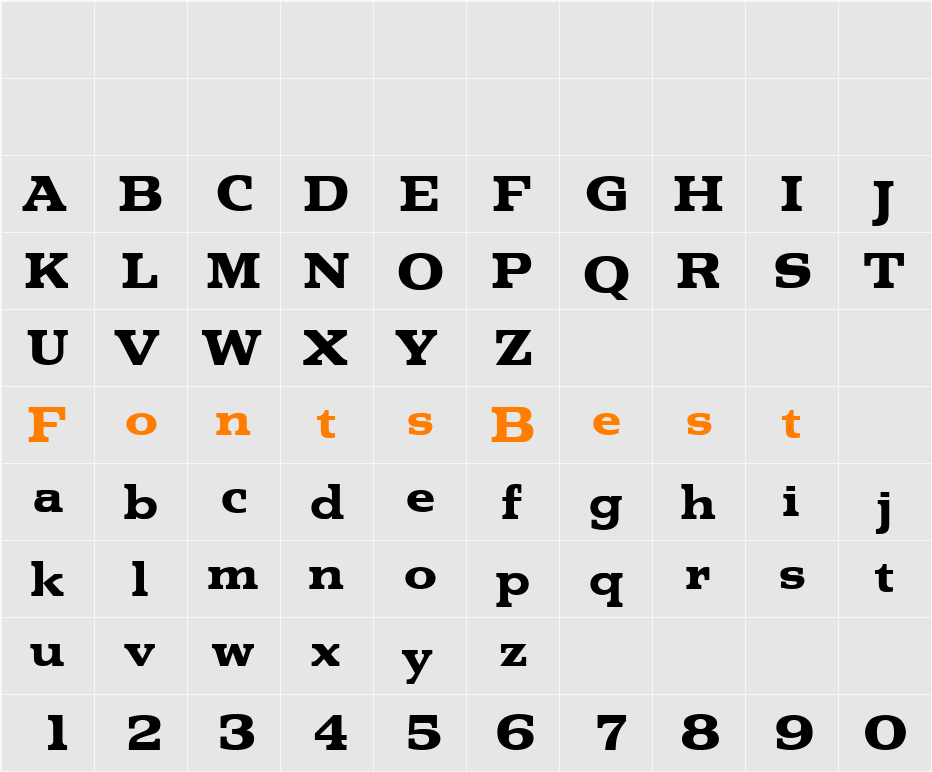 MartinBecker-ExtraBold Character Map
