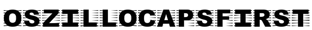 OszilloCapsFirst Font Image