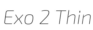 Exo 2 Thin Font Image