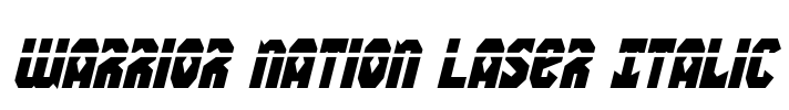 Warrior Nation Laser Italic