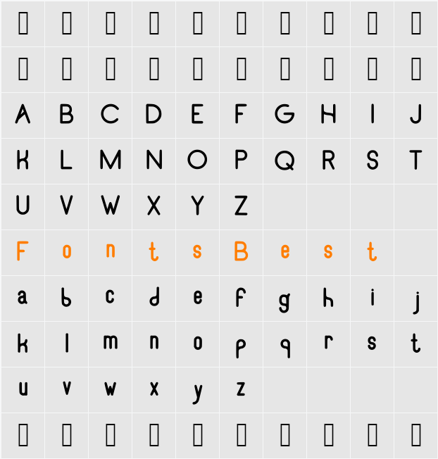 RecinosScript Bold Character Map