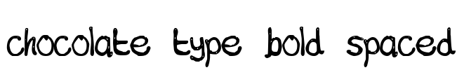 chocolate type bold spaced