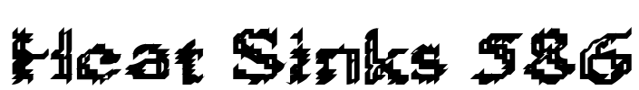 Heat Sinks 586 Font Image