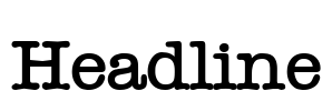 Headline Font Image