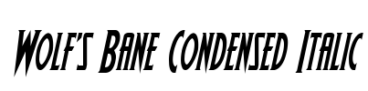 Wolf's Bane Condensed Italic