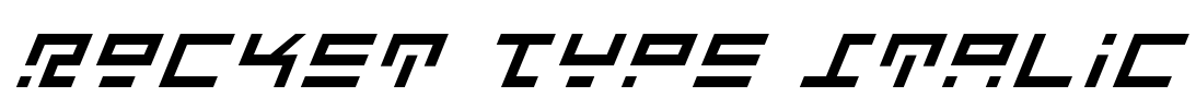 Rocket Type Italic Font Image